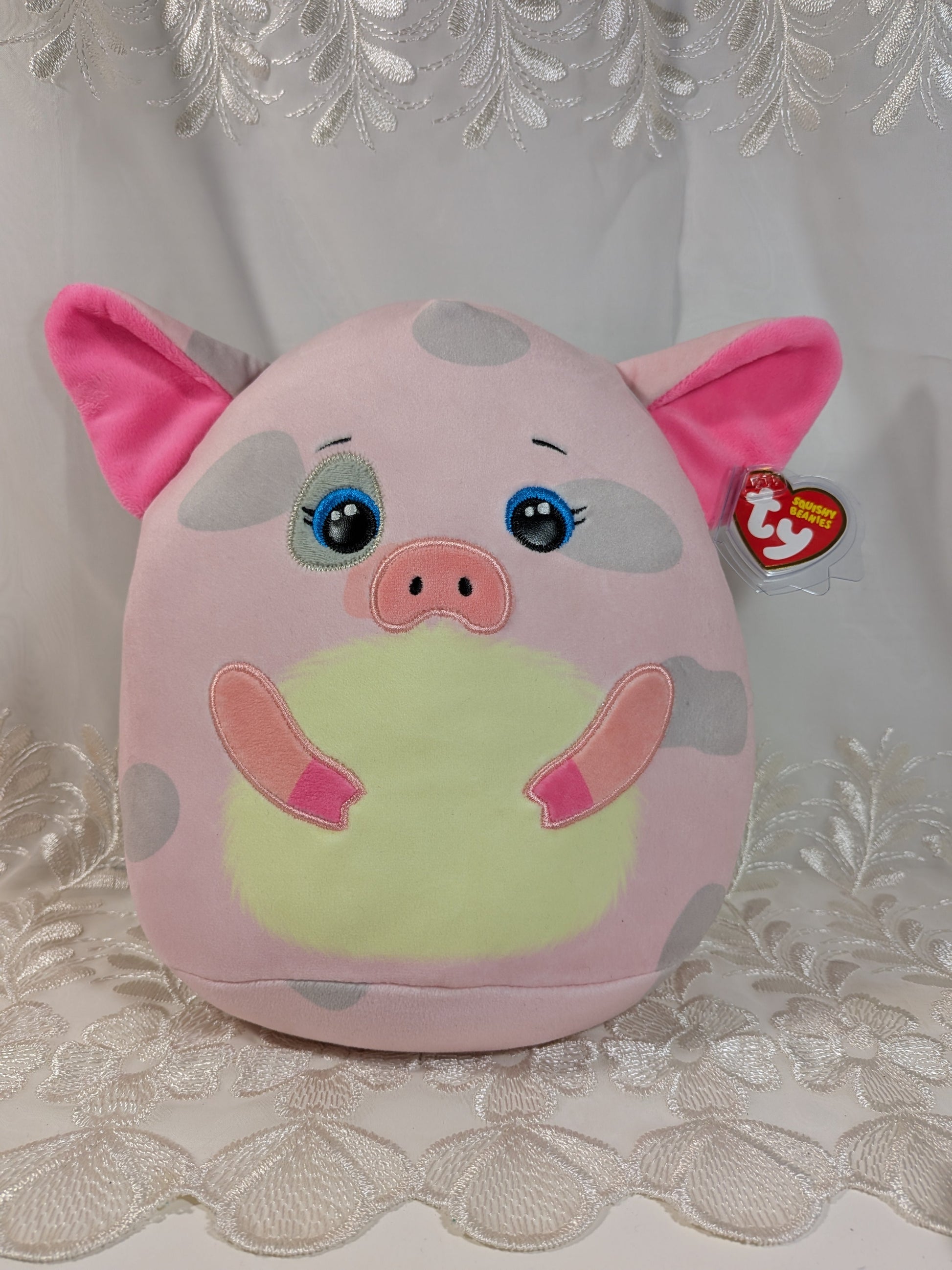 Ty Squishy Beanies - Hambone the Pig (9in) - Vintage Beanies Canada