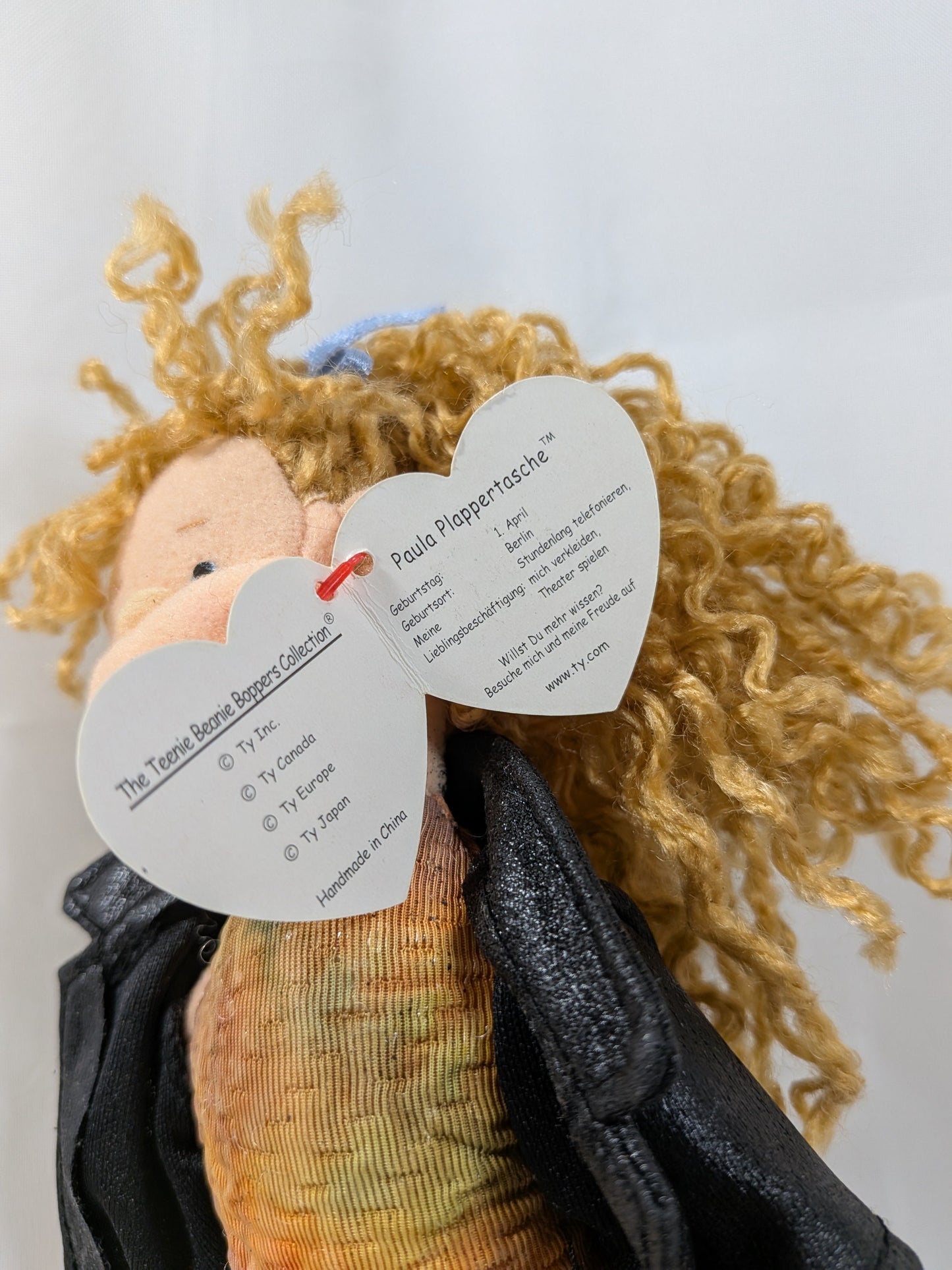 Ty Teenie Beanie Bopper - Paula Plappertasche The Girl Doll (9in) - Vintage Beanies Canada