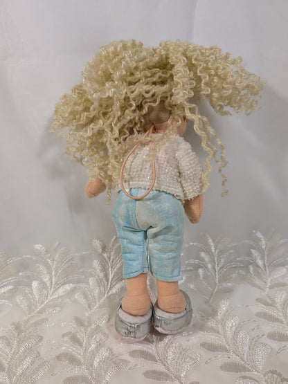 Ty Teenie Beanie Bopper - Sassy Star The Blonde Girl Doll (8in) Non-mint Tag - Vintage Beanies Canada