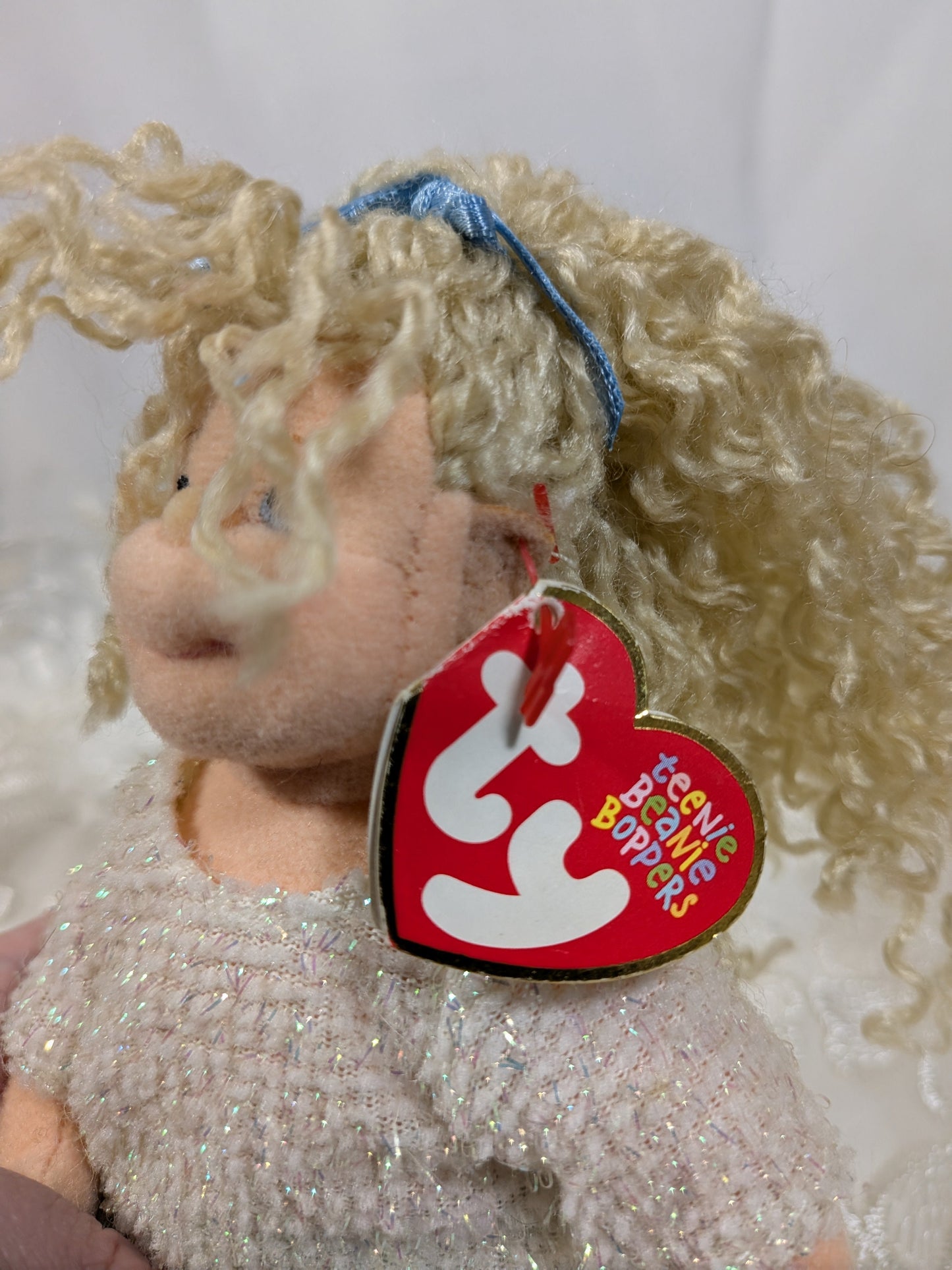 Ty Teenie Beanie Bopper - Sassy Star The Blonde Girl Doll (8in) Non-mint Tag - Vintage Beanies Canada