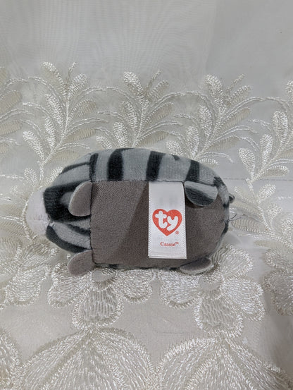 Ty Teeny Tys - Cassie the Gray Cat (3.5in) No tag - Vintage Beanies Canada
