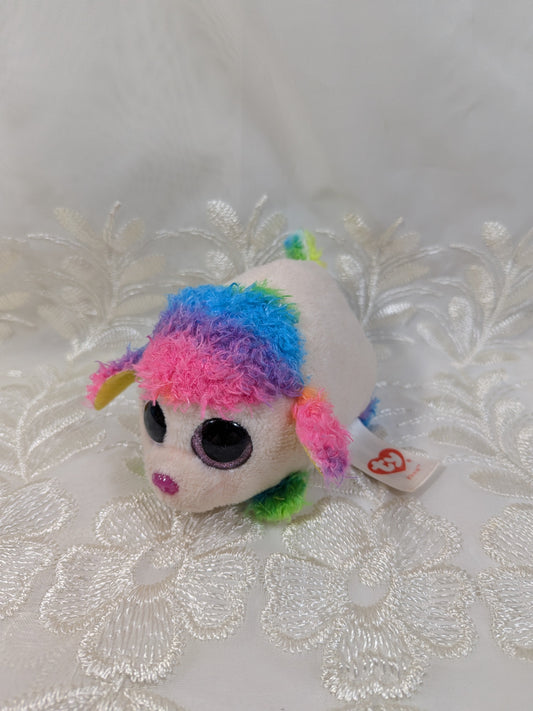 Ty Teeny Tys - Floral The Poodle Dog (4 In) No Tag - Vintage Beanies Canada