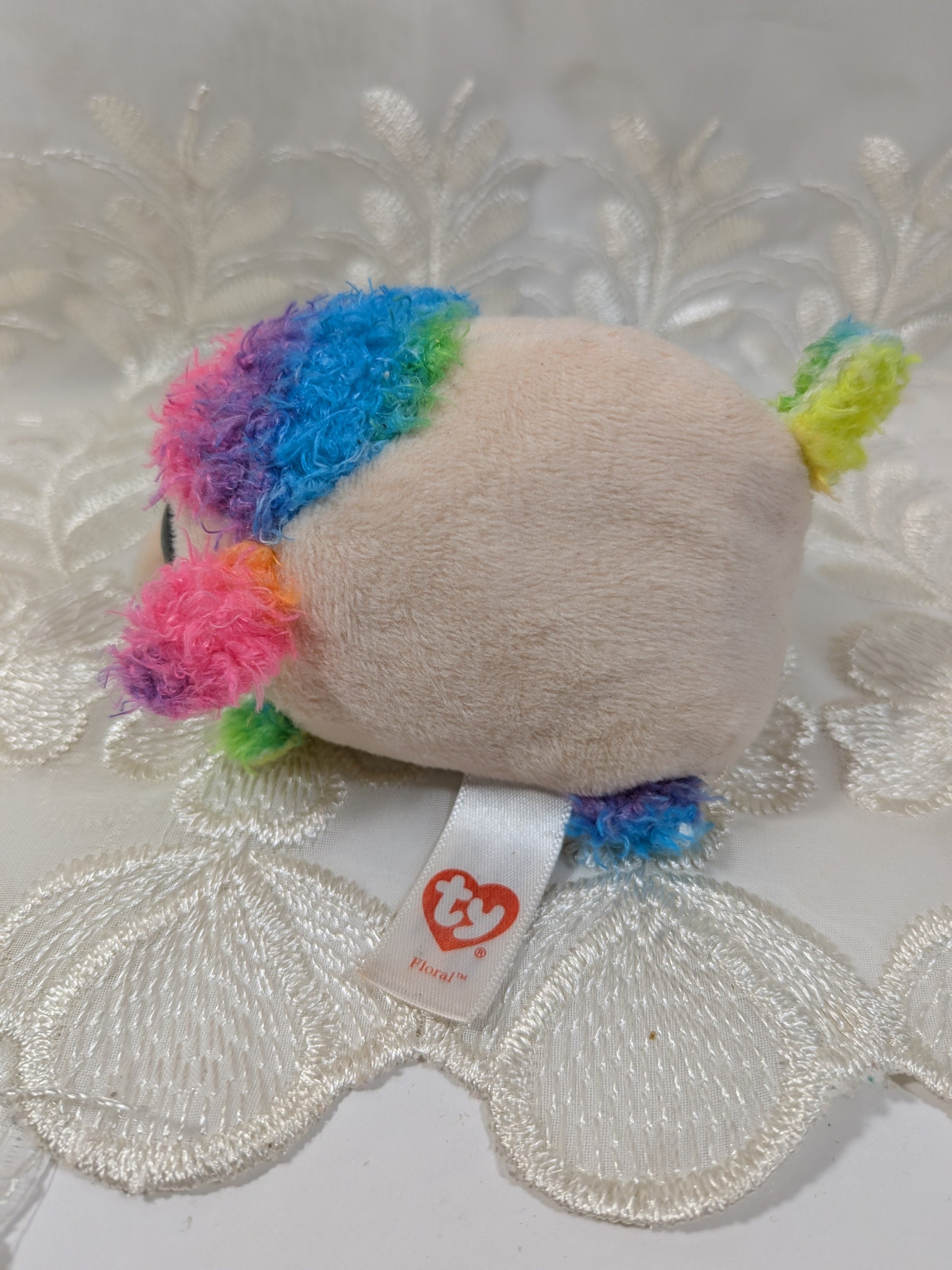 Ty Teeny Tys - Floral The Poodle Dog (4 In) No Tag - Vintage Beanies Canada