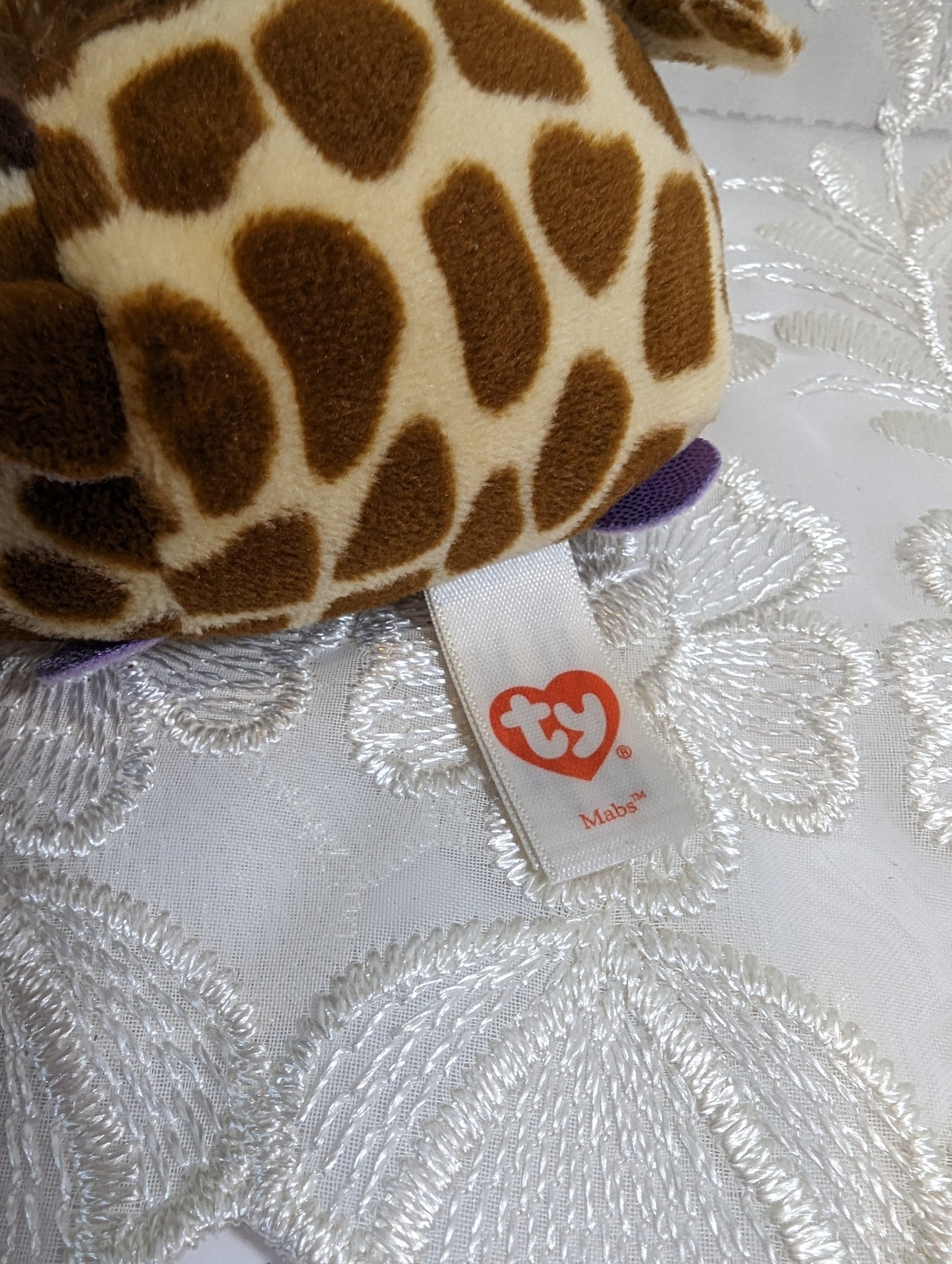 Ty Teeny Tys - Mabs The Giraffe (4in) No Tag - Vintage Beanies Canada