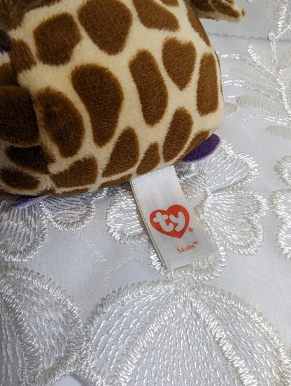 Ty Teeny Tys - Mabs The Giraffe (4in) No Tag - Vintage Beanies Canada