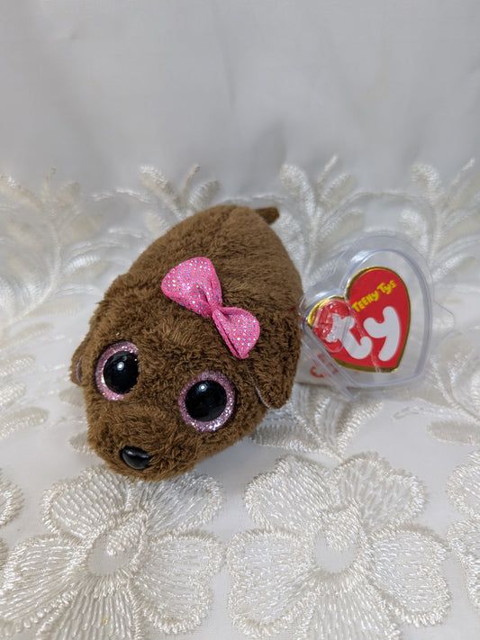 Ty Teeny Tys - Maggie the Brown Dog (4in) Crease Tag - Vintage Beanies Canada