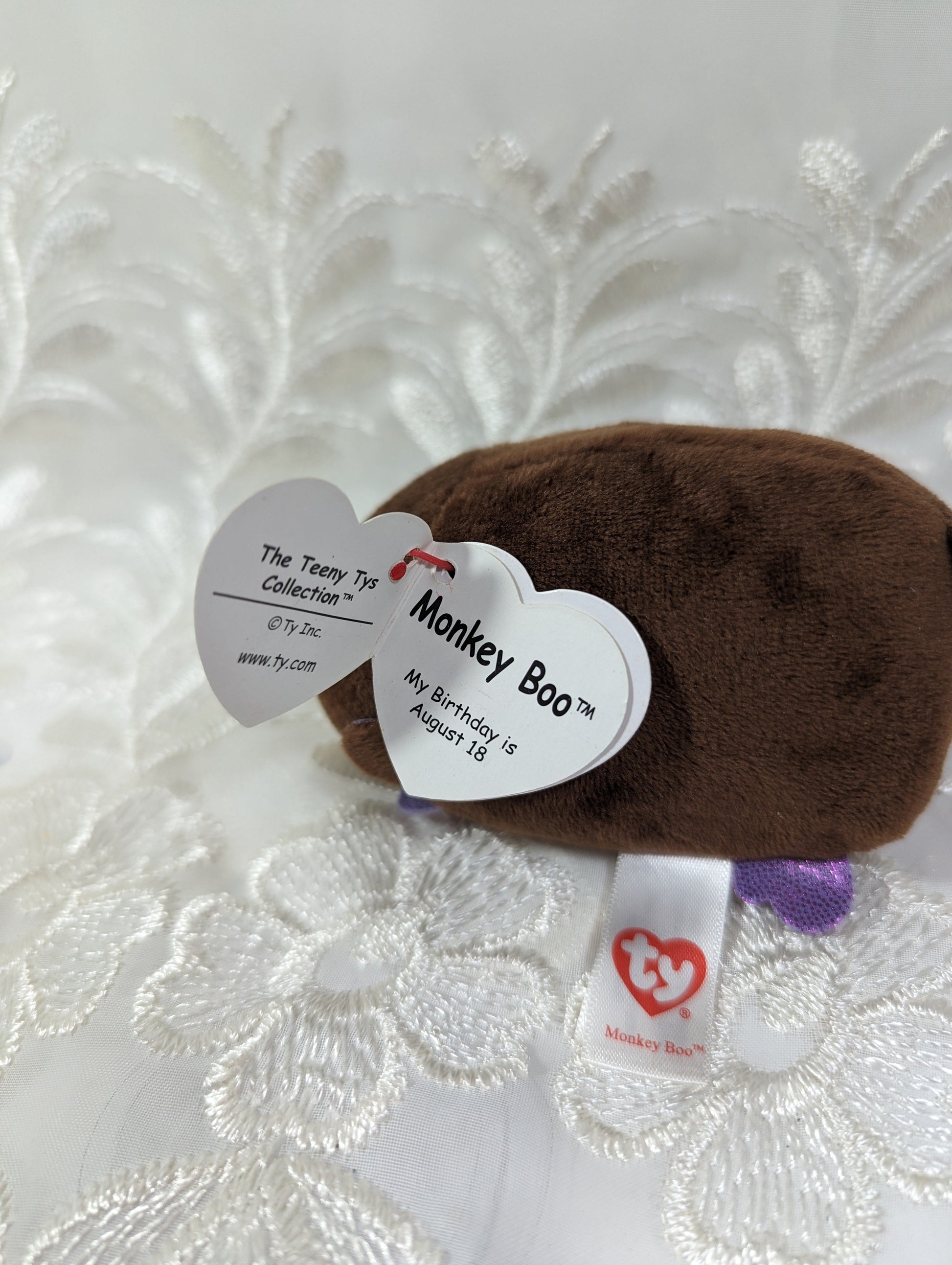 Ty Teeny Tys - Monkey Boo The Monkey (4in) Non - mint Tag - Vintage Beanies Canada