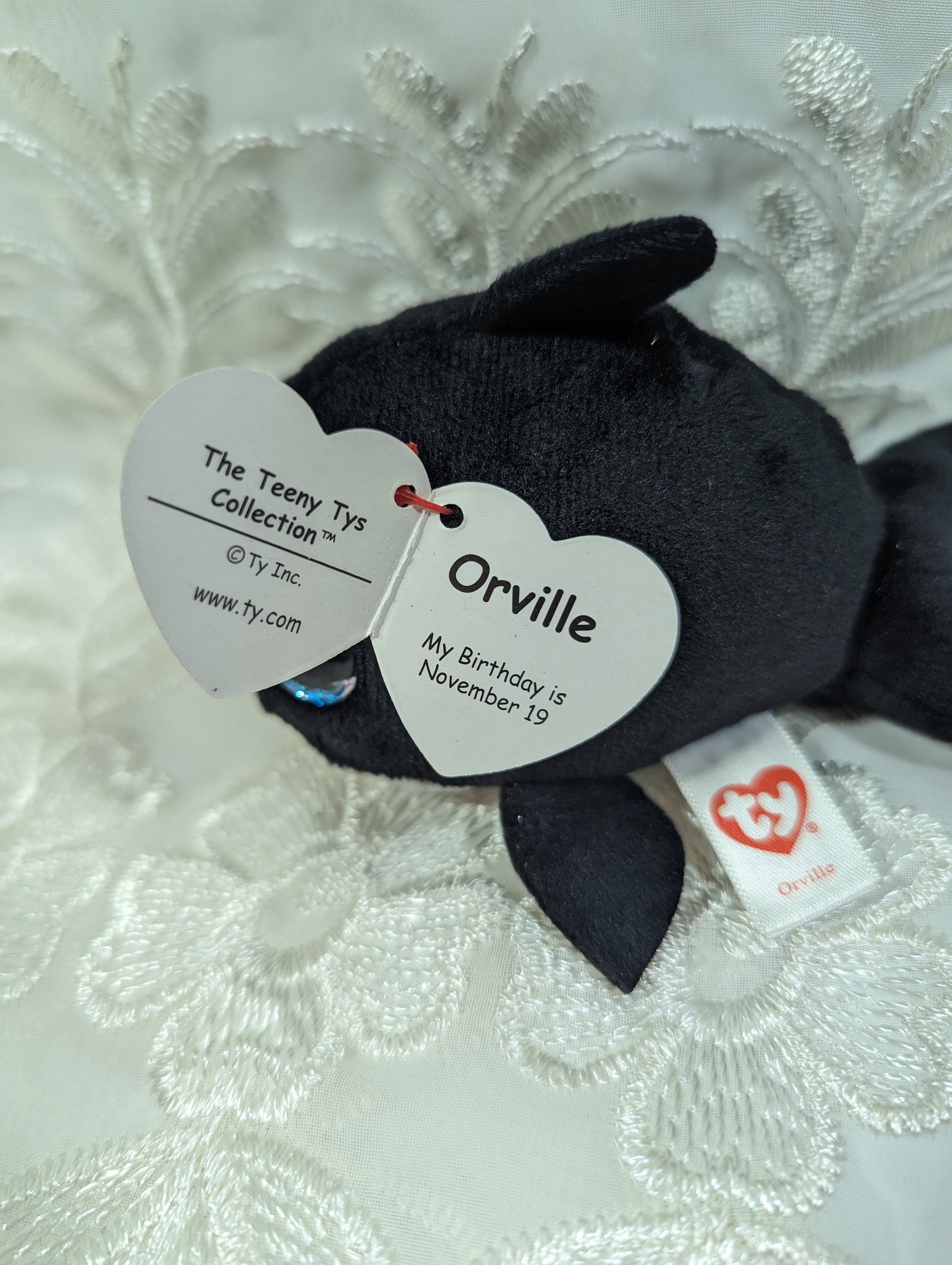 Ty Teeny Ty's - Orville The Orca (4in) - Vintage Beanies Canada