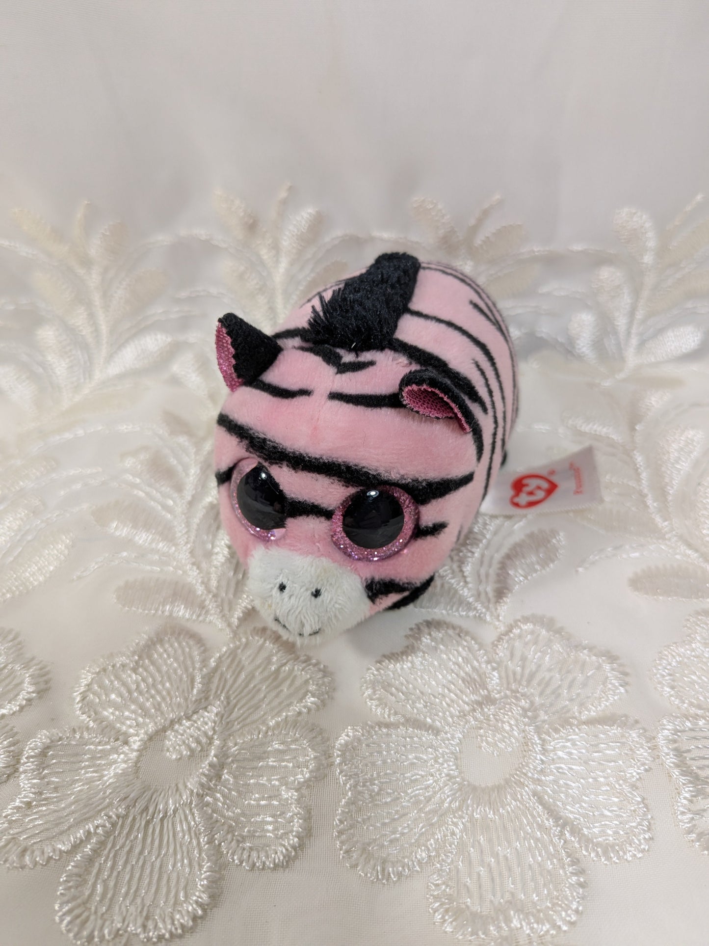 Ty Teeny Tys - Pennie The Pink Zebra (4 in) No Tag - Vintage Beanies Canada