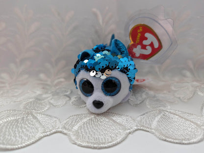 Ty Teeny Ty's - Slush The Blue Sequined Dog (4in) - Vintage Beanies Canada