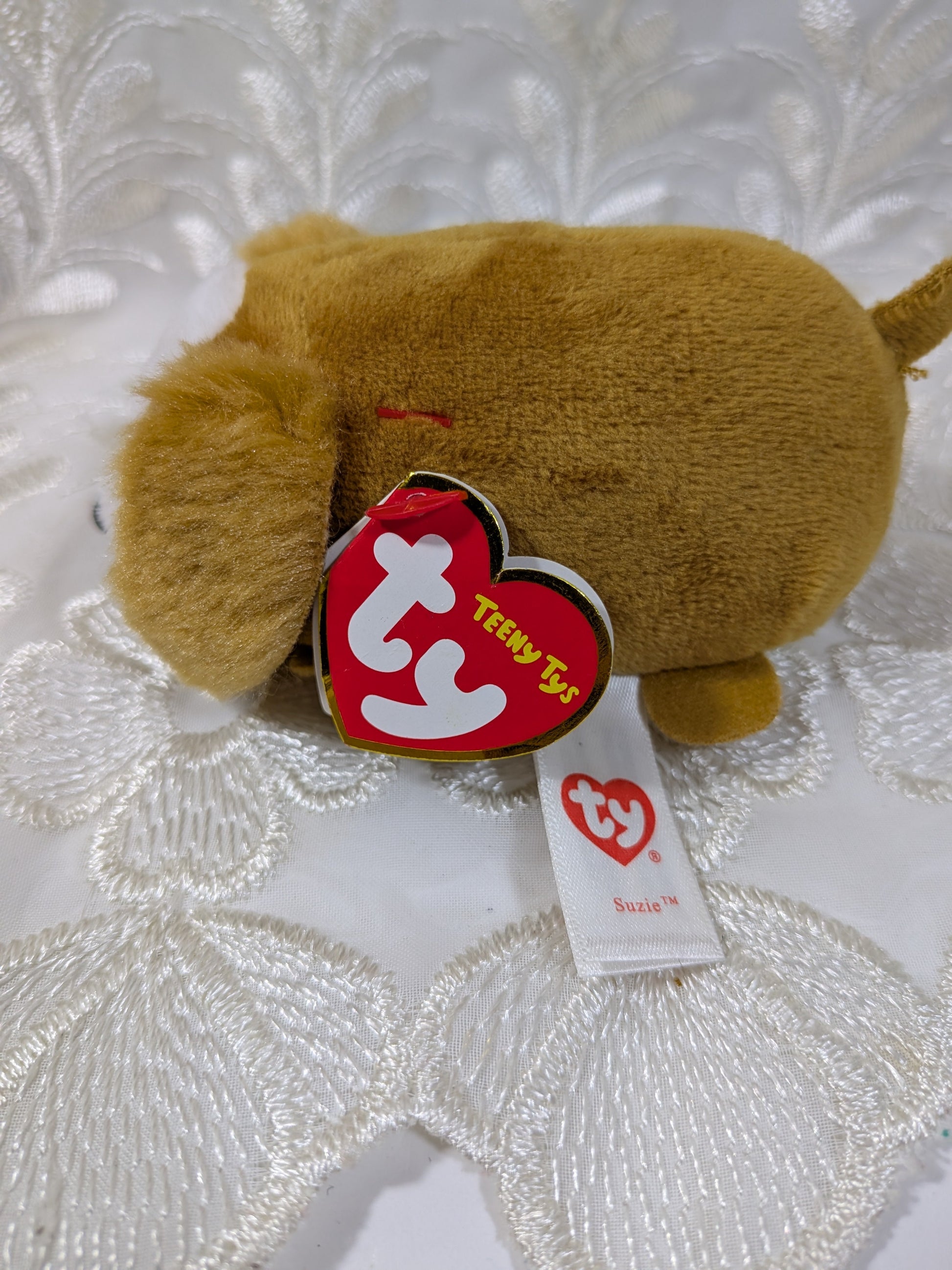 Ty Teeny Ty's - Suzie the dog (4in) Creased Tag - Vintage Beanies Canada