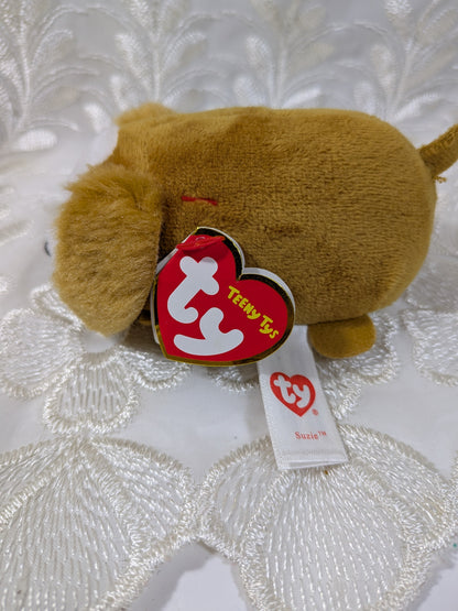 Ty Teeny Ty's - Suzie the dog (4in) Creased Tag - Vintage Beanies Canada