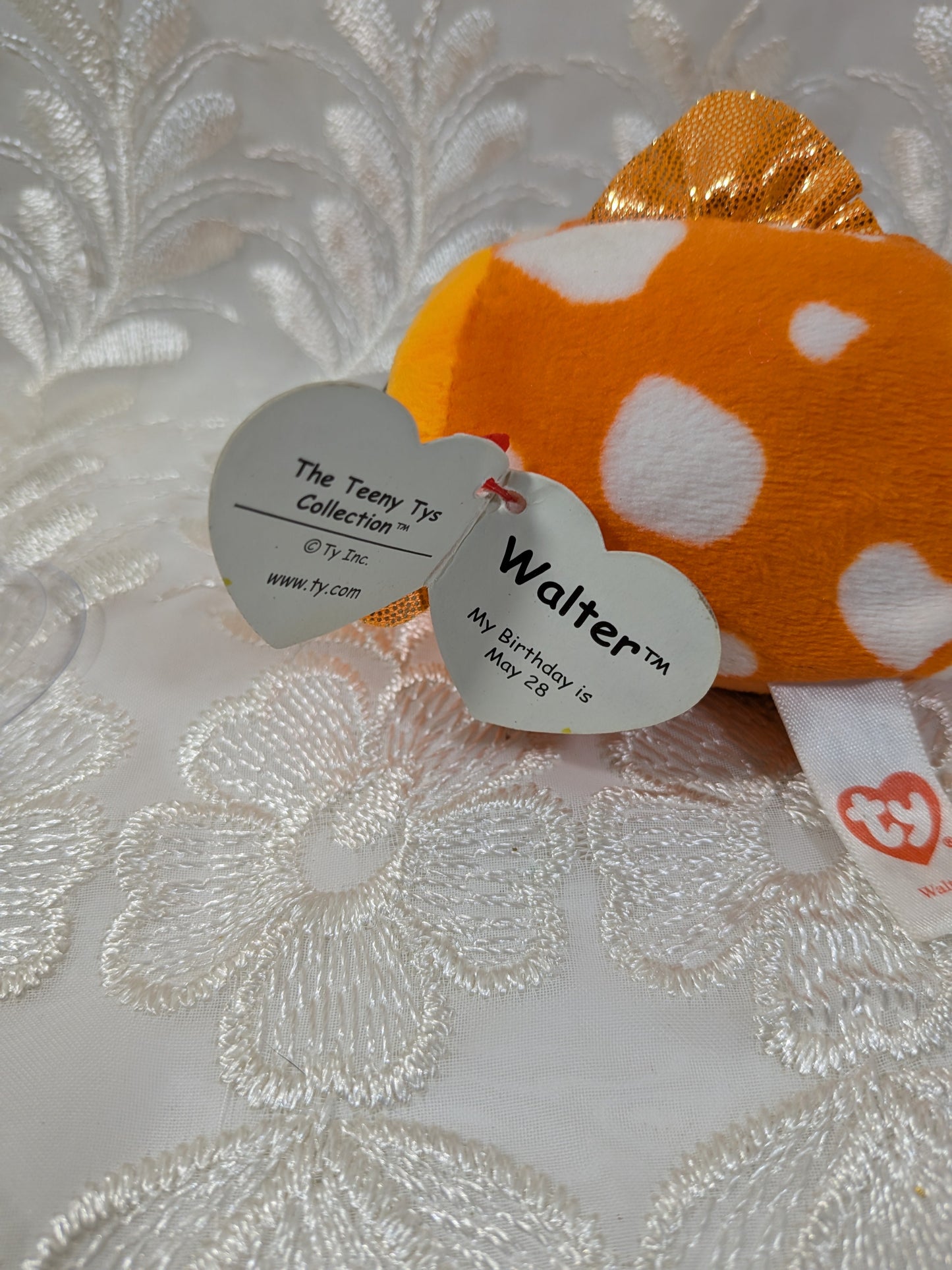 Ty Teeny Tys - Walter The Goldfish (4in) Non - mint Hang Tag - Vintage Beanies Canada