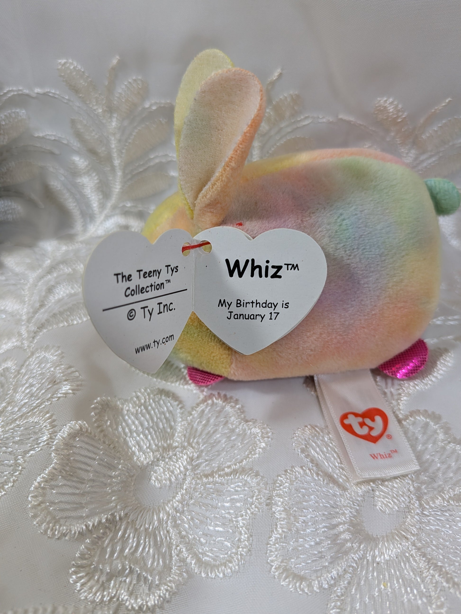 Ty Teeny Tys - Whiz the Bunny Rabbit (4in) - Vintage Beanies Canada