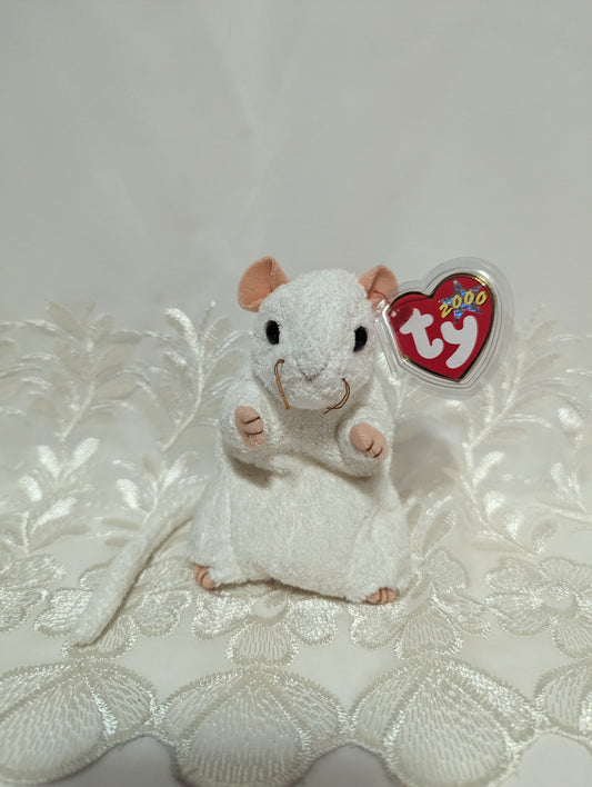 Ty Beanie Baby - Cheezer the white mouse (5.5in) - Vintage Beanies Canada