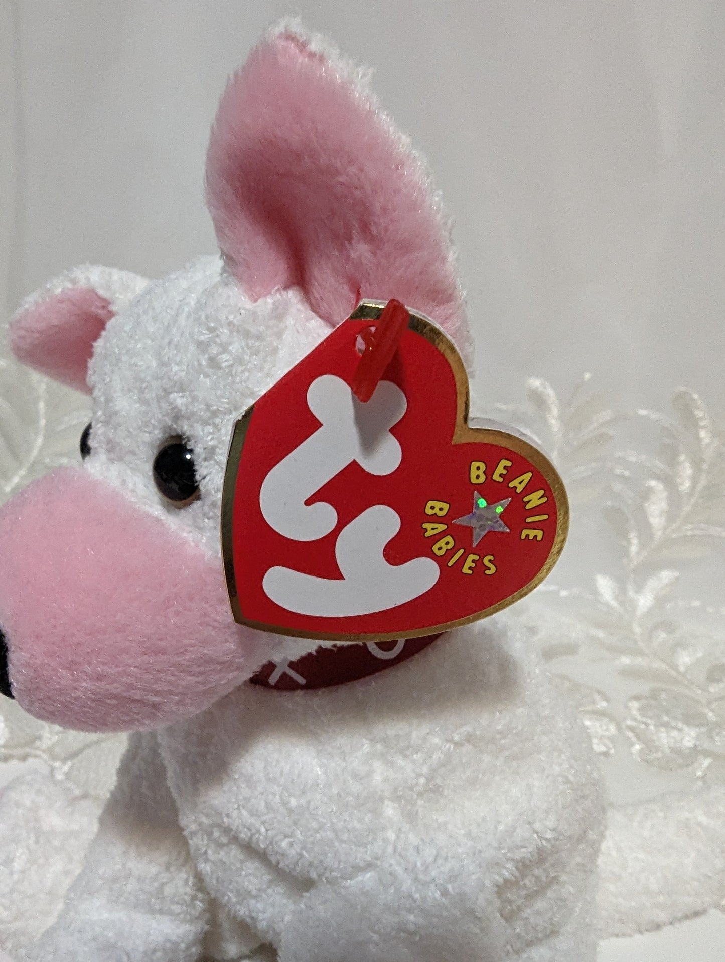 Ty Beanie Baby - Cupid The Dog (6in) Heart On Right Eye - Vintage Beanies Canada