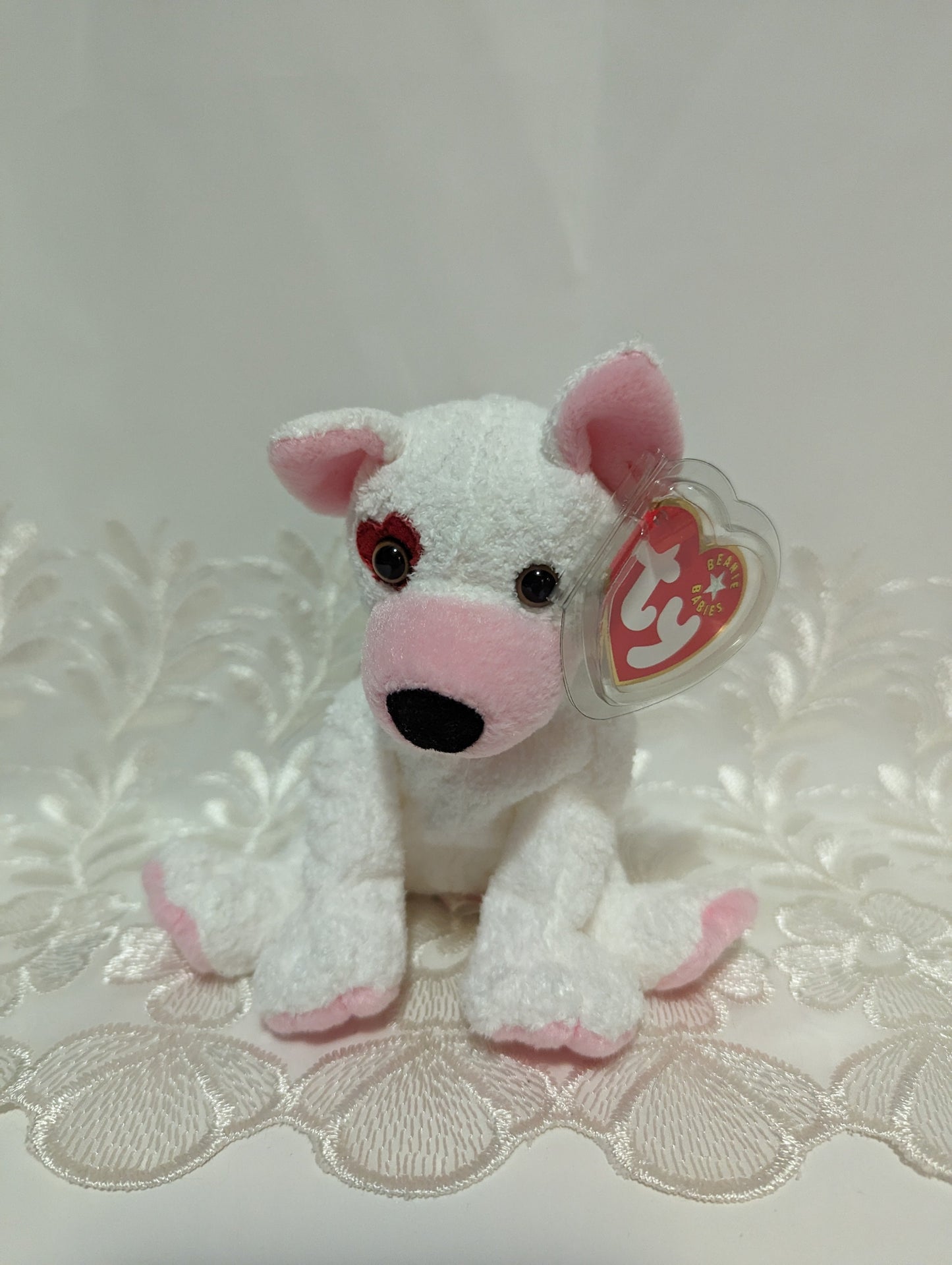 Ty Beanie Baby - Cupid The Dog (6in) Heart On Right Eye - Vintage Beanies Canada