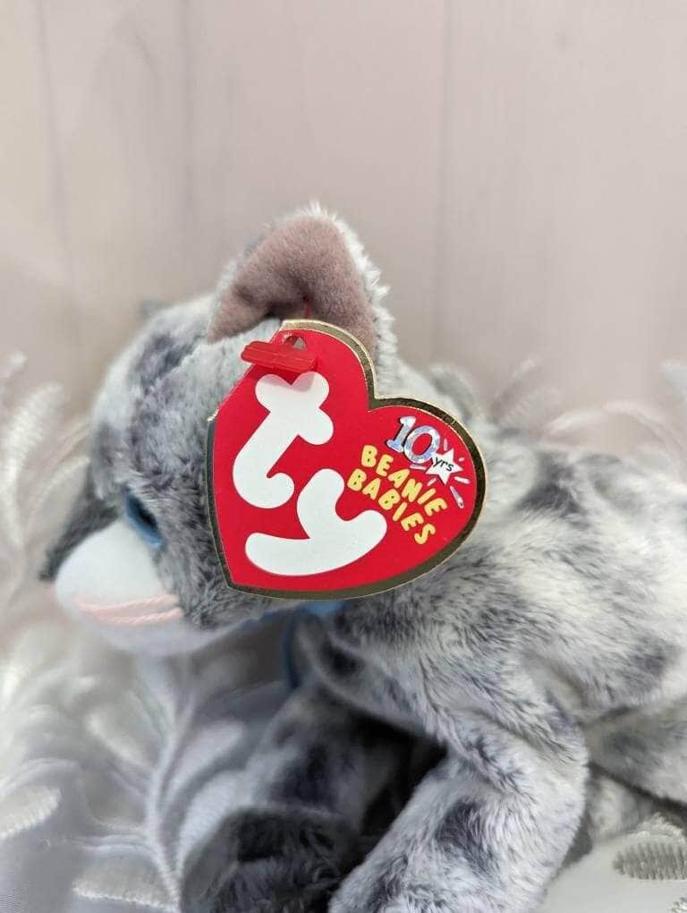Ty Beanie Baby - Frisco The Gray Cat With Blue Eyes (7in) - Vintage Beanies Canada