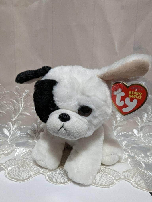 Ty Beanie Baby - Marcel The White French Bulldog / Boston Terrier Dog (6in) - Vintage Beanies Canada