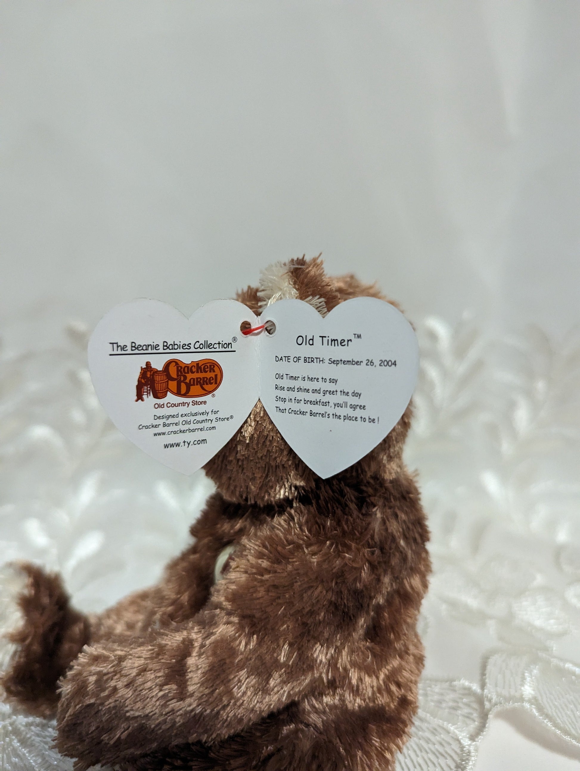 Ty Beanie Baby - Old Timer The Bear (6.5in) Cracker Barrel Exclusive - Vintage Beanies Canada
