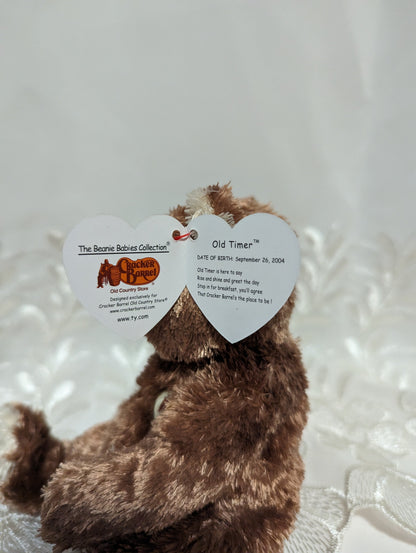 Ty Beanie Baby - Old Timer The Bear (6.5in) Cracker Barrel Exclusive - Vintage Beanies Canada
