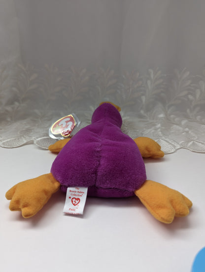 Ty Beanie Baby - Patti The Purple Platypus (8in) - Vintage Beanies Canada