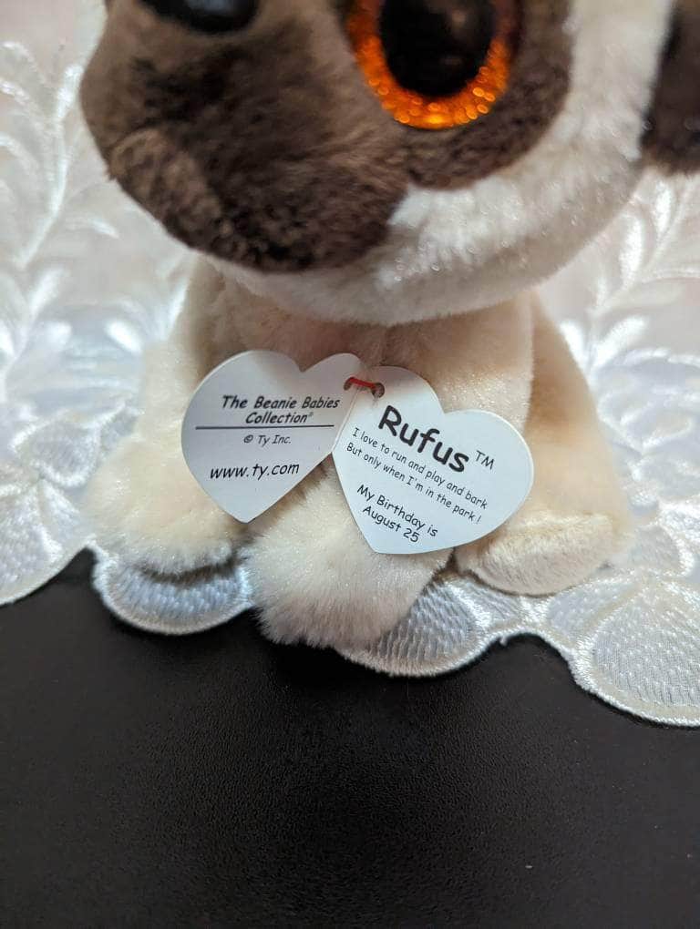 Ty Beanie Baby - Rufus The Pug Dog (6in) - Vintage Beanies Canada