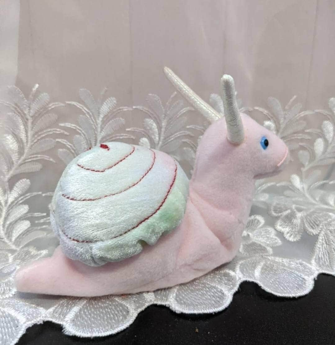 Ty Beanie Baby - Swirly The Pink Snail (6in) - Vintage Beanies Canada