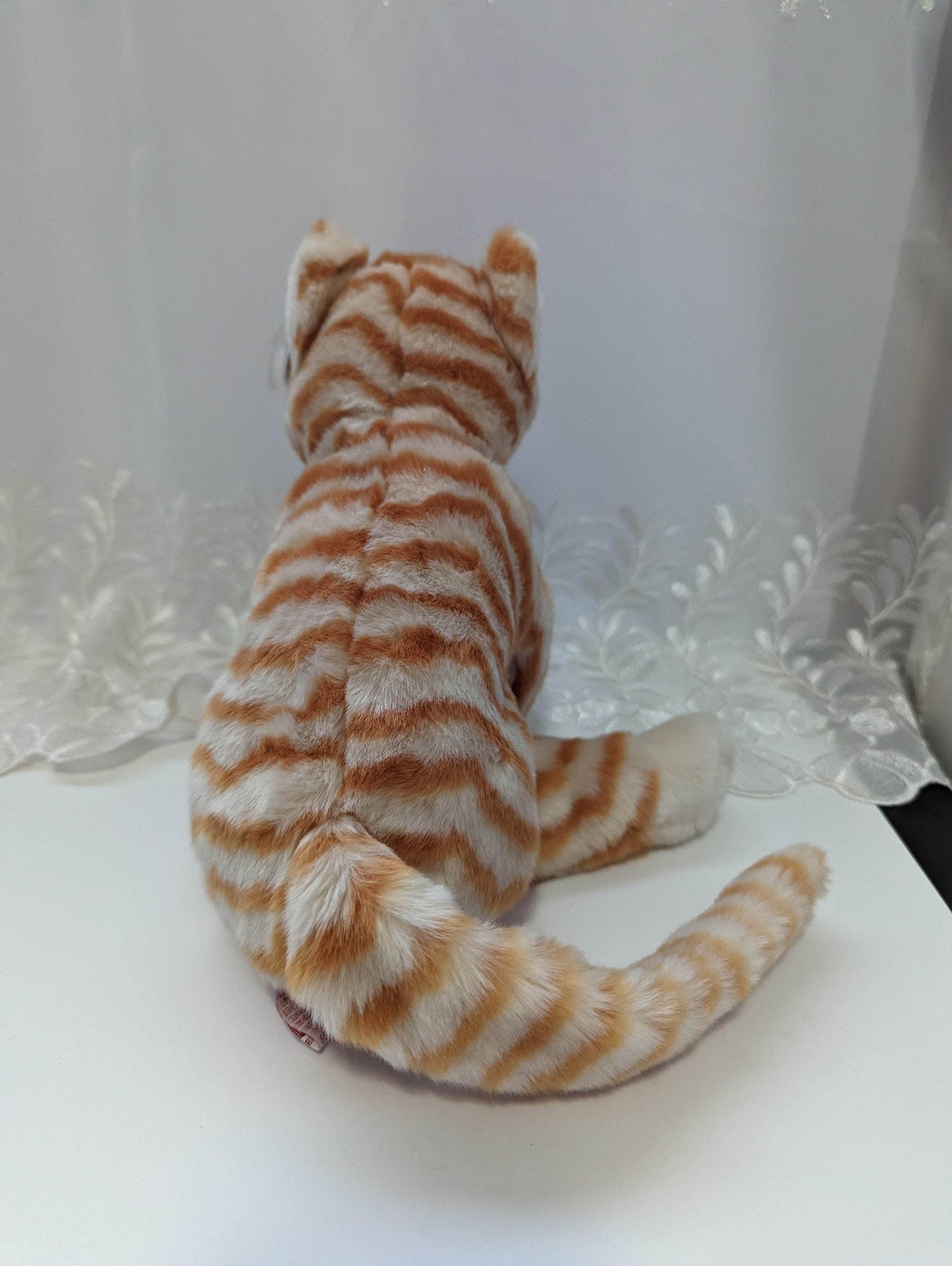 Ty Beanie Buddy - Amber The Orange Tabby Cat (12in) - Vintage Beanies Canada