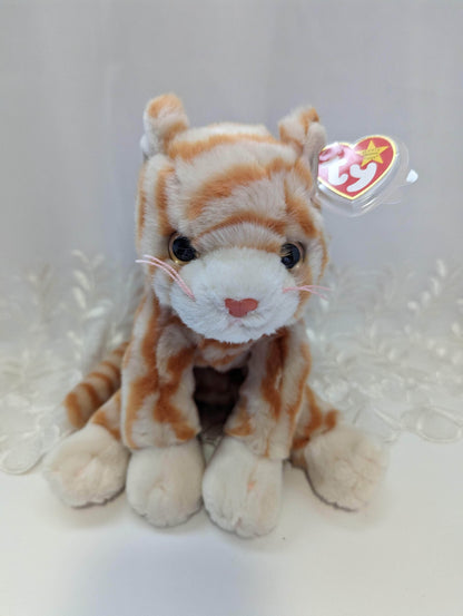 Ty Beanie Buddy - Amber The Orange Tabby Cat (12in) - Vintage Beanies Canada
