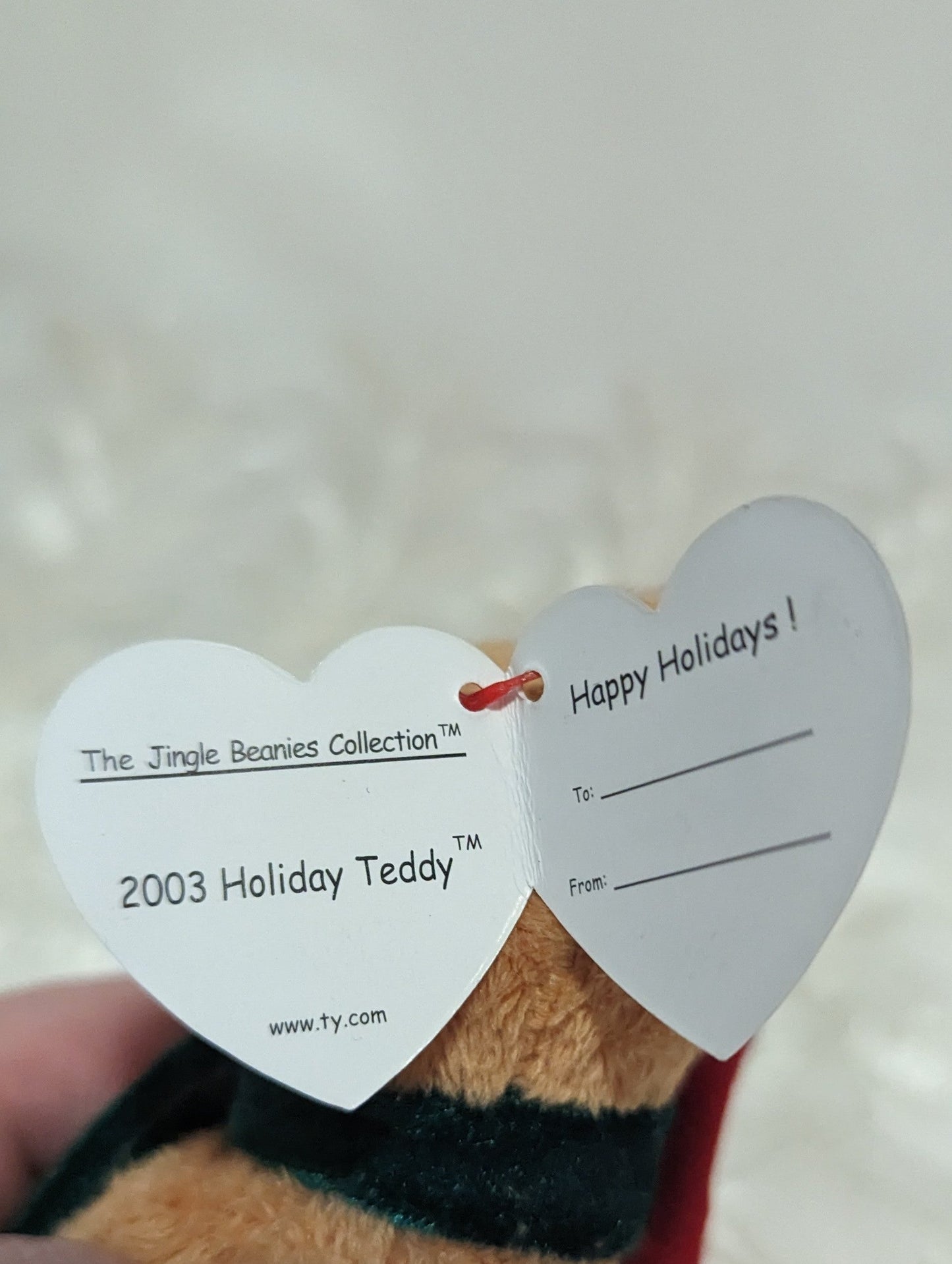 Ty Jingle Beanie - 2003 Holiday Teddy The Bear (5in) Christmas Tree Ornament - Vintage Beanies Canada